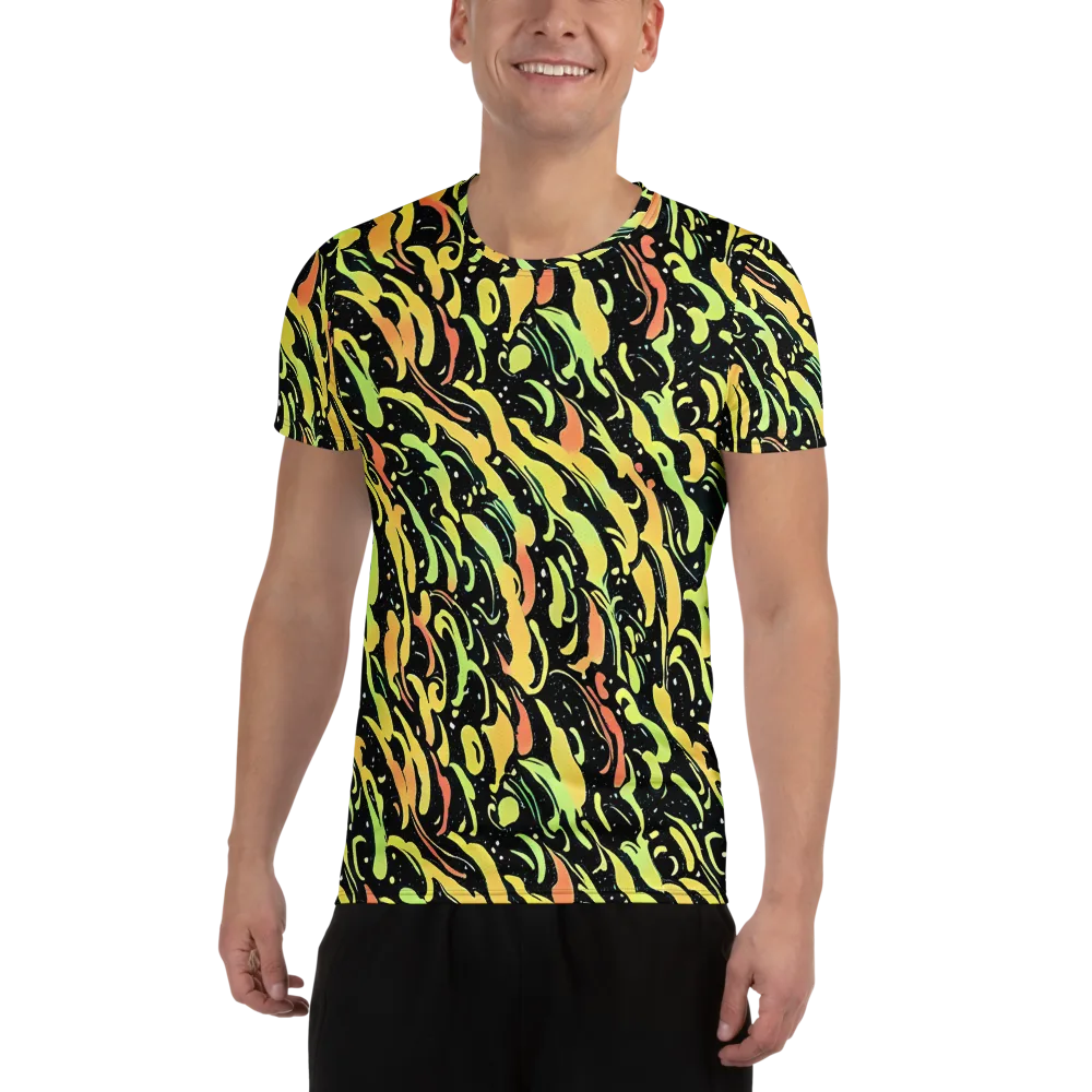 Blacklight Drift on Men's Athletic T-Shirt — Front