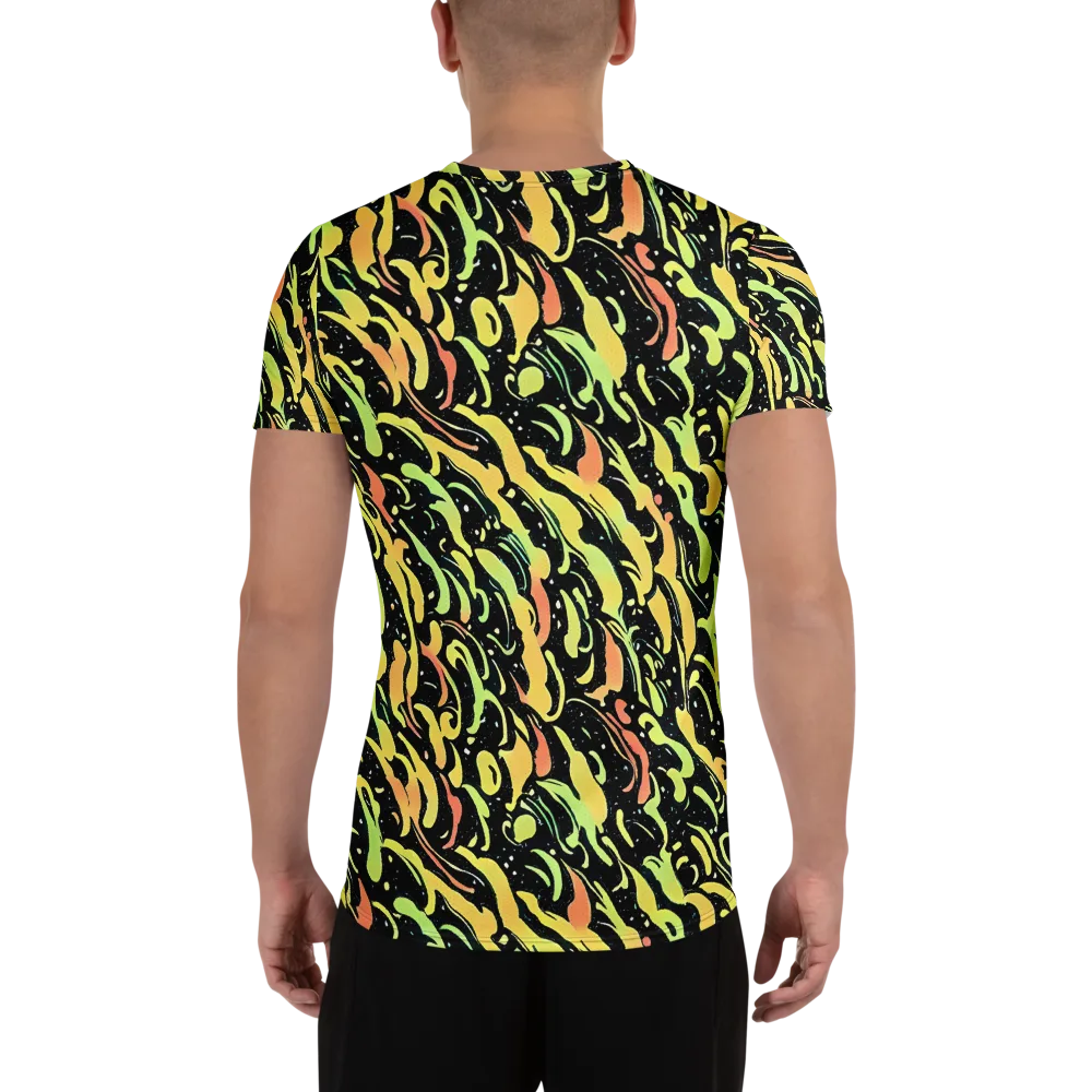 Blacklight Drift on Men's Athletic T-Shirt — Back
