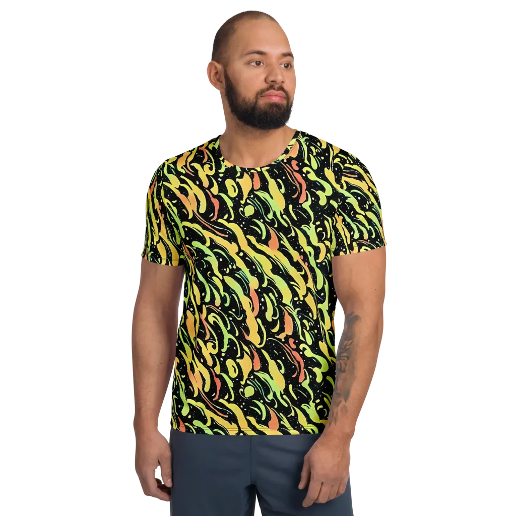 Blacklight Drift on Men's Athletic T-Shirt — Front