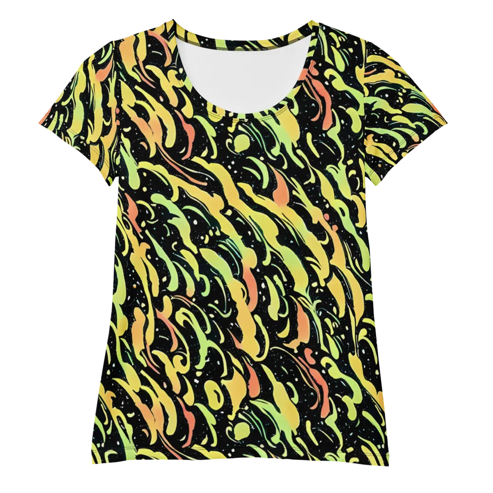 Blacklight Drift on Women's Athletic T-Shirt — Front