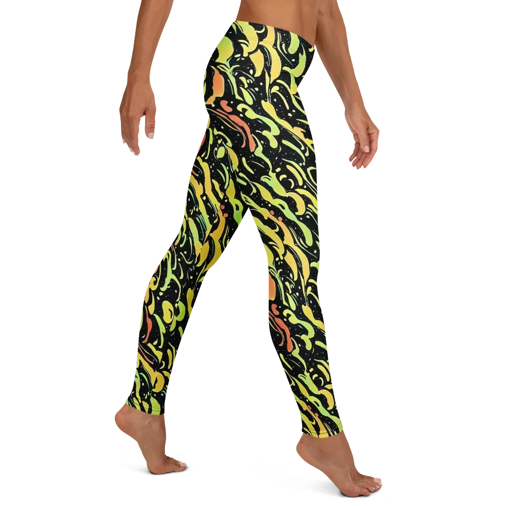 Blacklight Drift on Leggings — Right