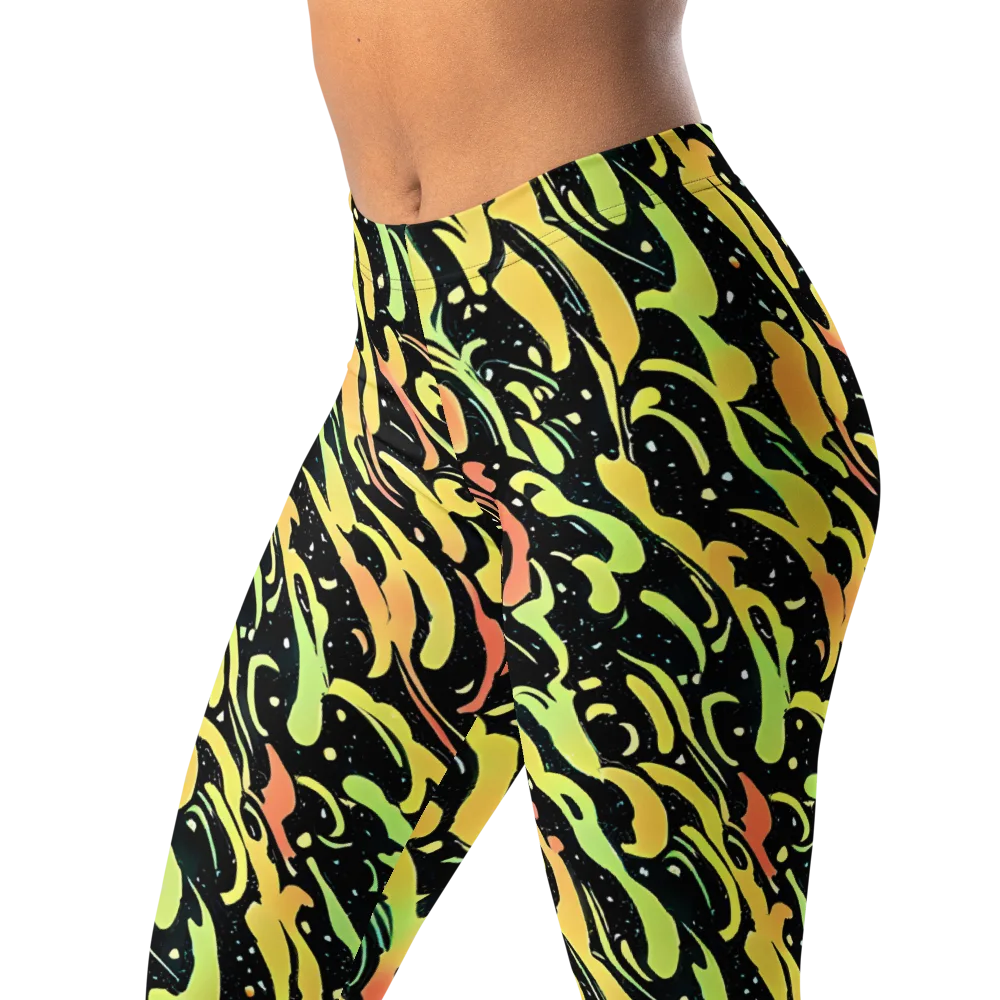 Blacklight Drift on Leggings — Left Front