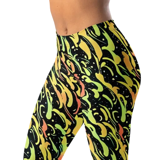 Blacklight Drift on a Leggings
