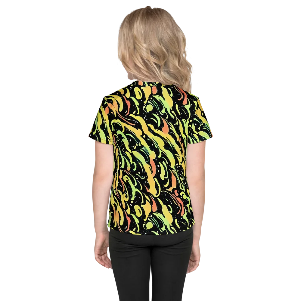 Blacklight Drift on Kids Crew Neck T-Shirt — Back