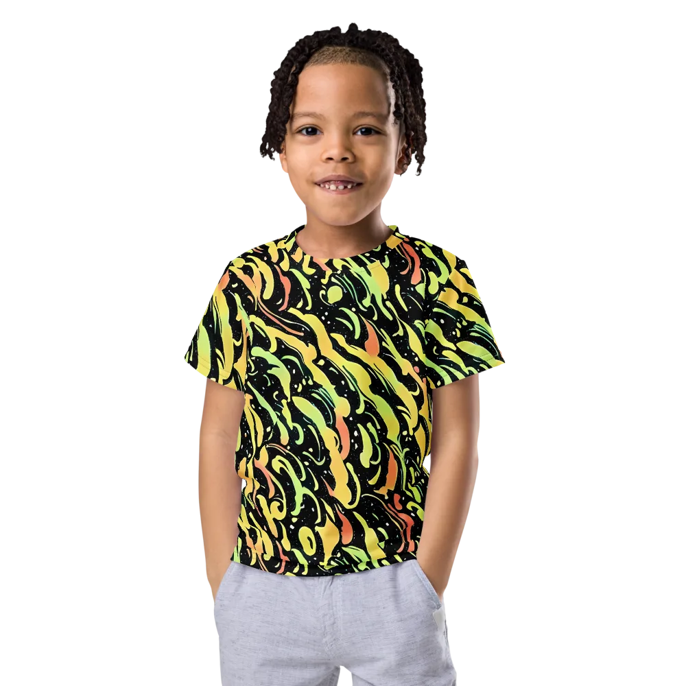 Blacklight Drift on Kids Crew Neck T-Shirt — Front