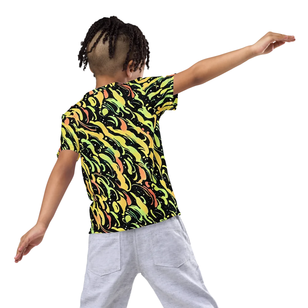 Blacklight Drift on Kids Crew Neck T-Shirt — Back