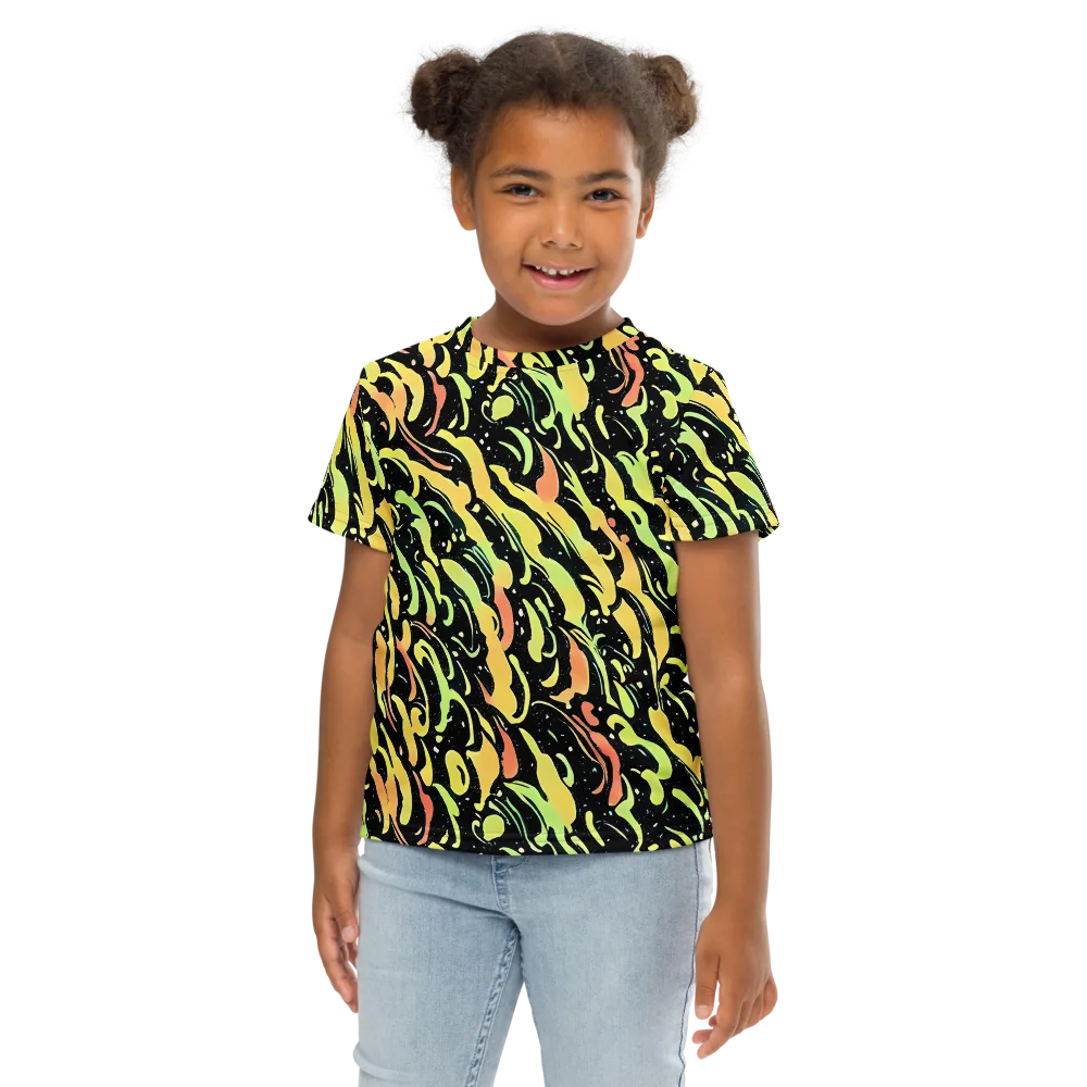 Blacklight Drift on Kids Crew Neck T-Shirt — Front