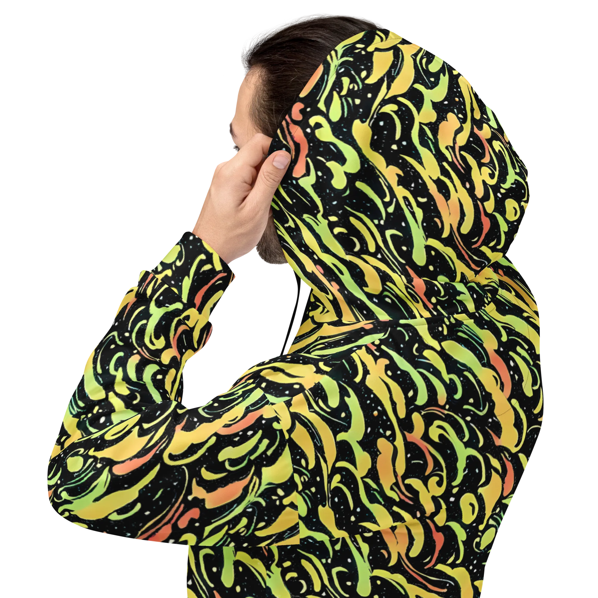 Blacklight Drift on Hoodie — Back