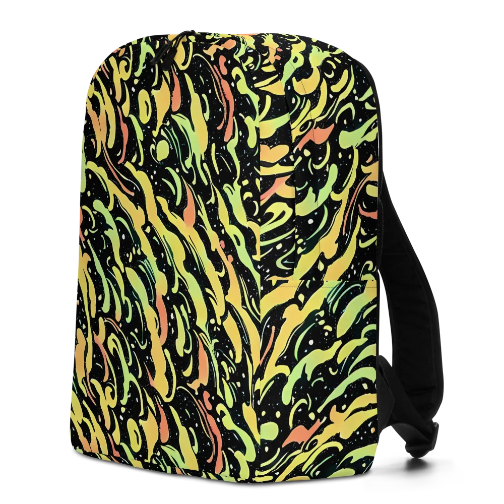 Blacklight Drift on Minimalist Backpack — Left