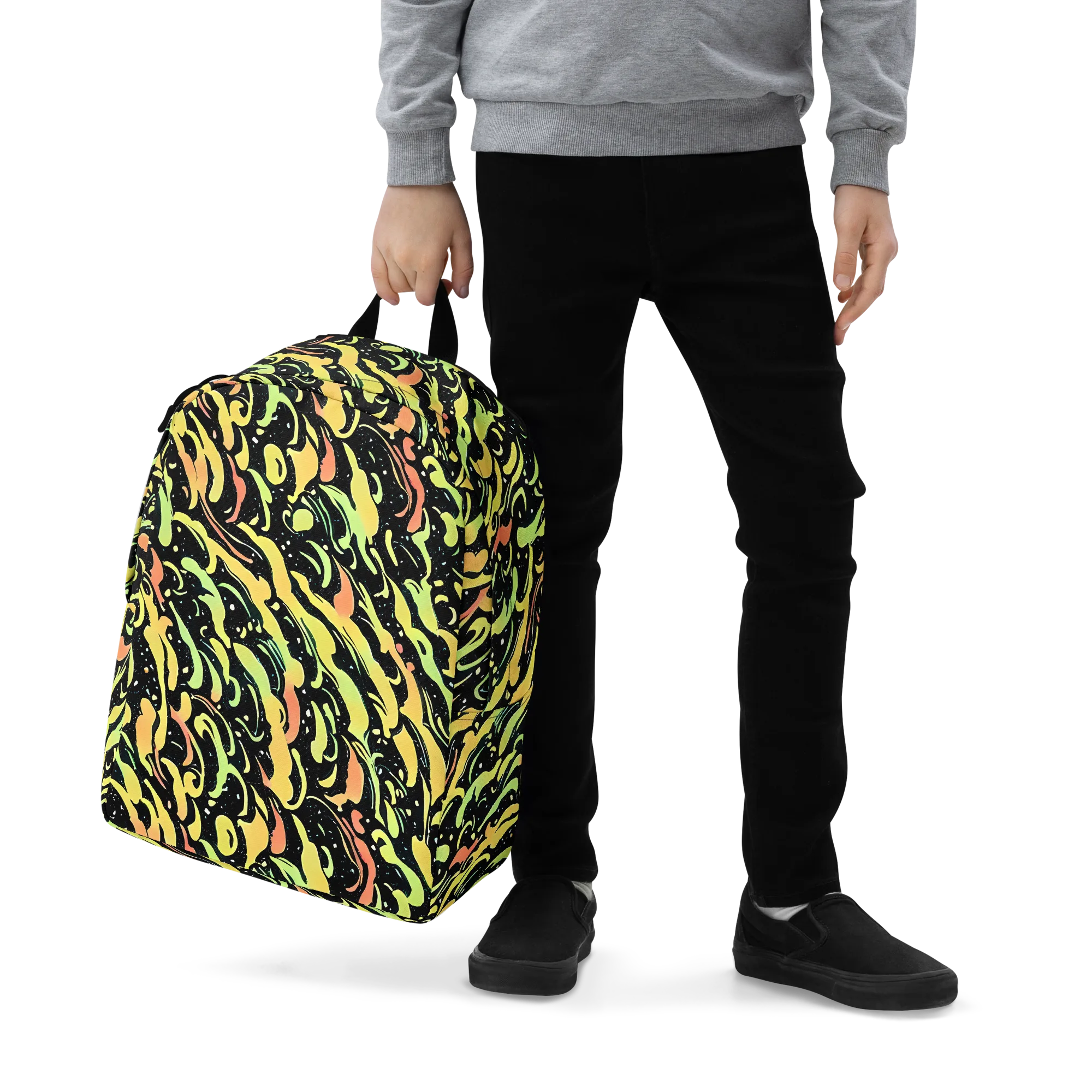 Blacklight Drift on Minimalist Backpack — Zoomed-in
