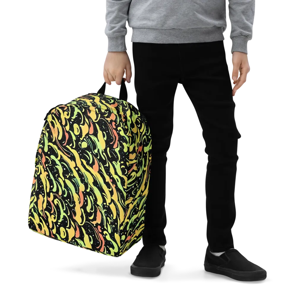Blacklight Drift on Minimalist Backpack — Zoomed-in