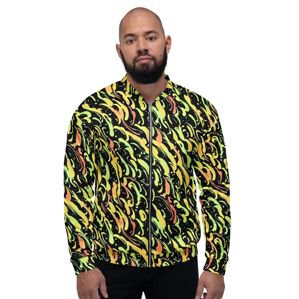 Blacklight Drift on Bomber Jacket — Front