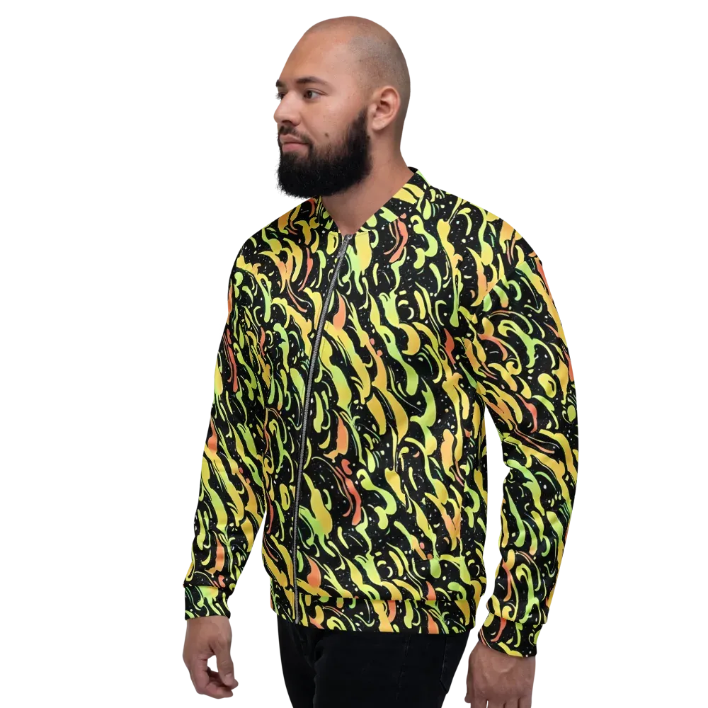 Blacklight Drift on Bomber Jacket — Left