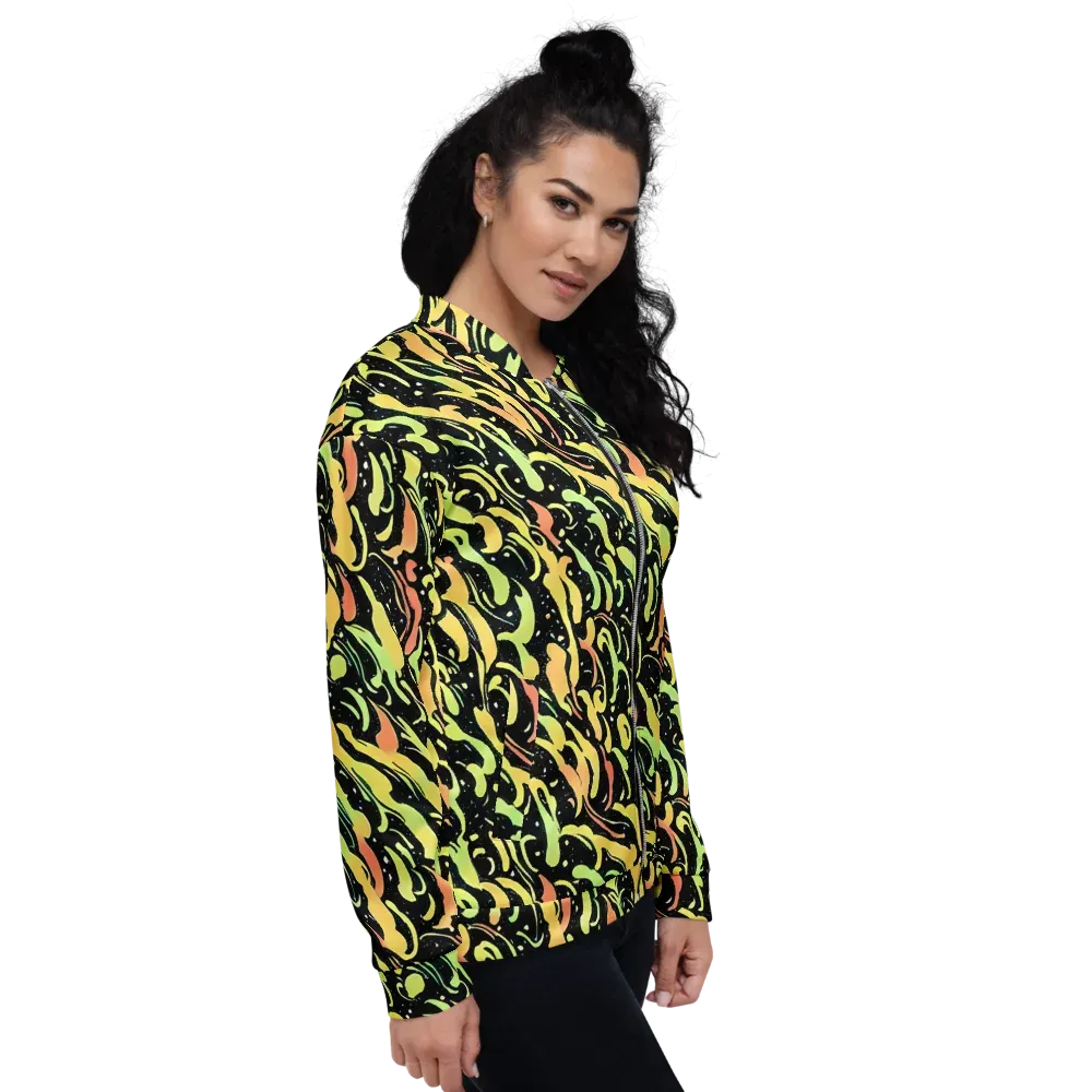 Blacklight Drift on Bomber Jacket — Right