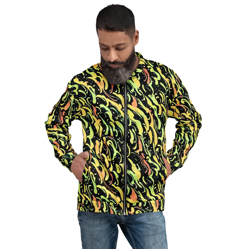 Blacklight Drift on Bomber Jacket — Front