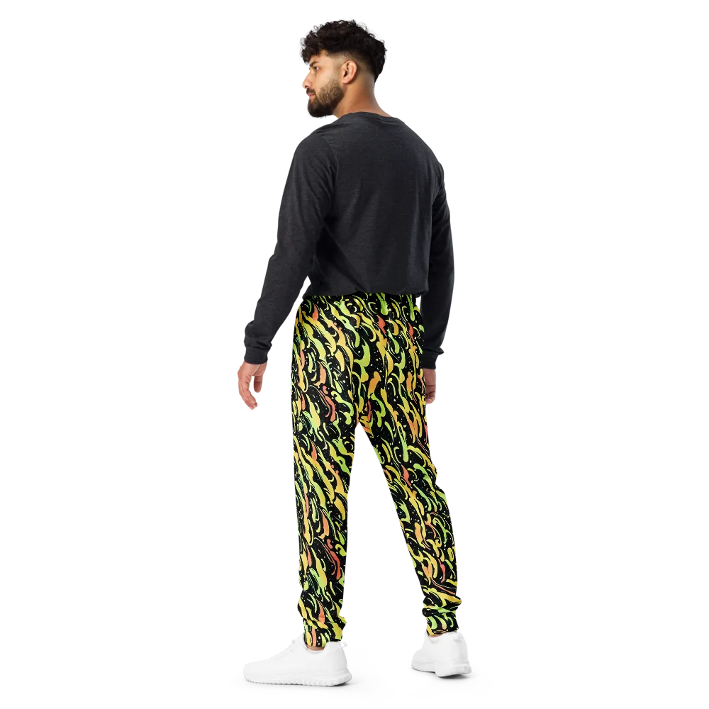 Blacklight Drift on Men's Joggers — Back