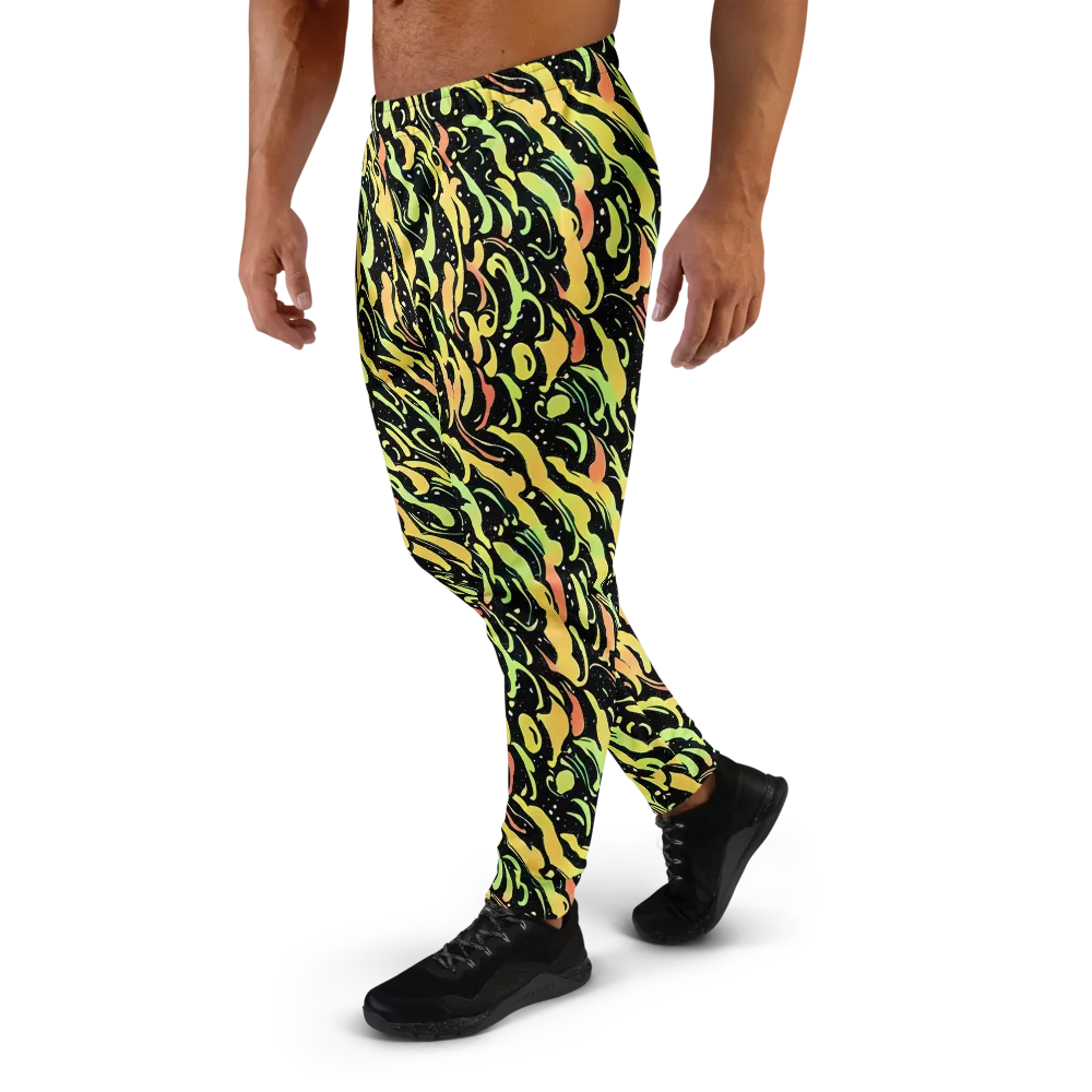 Blacklight Drift on Men's Joggers — Left