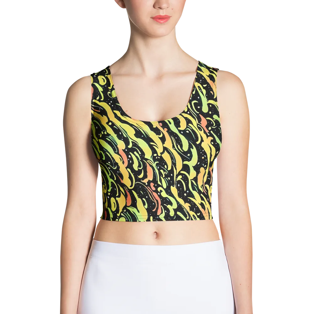 Blacklight Drift on Crop Top — Front