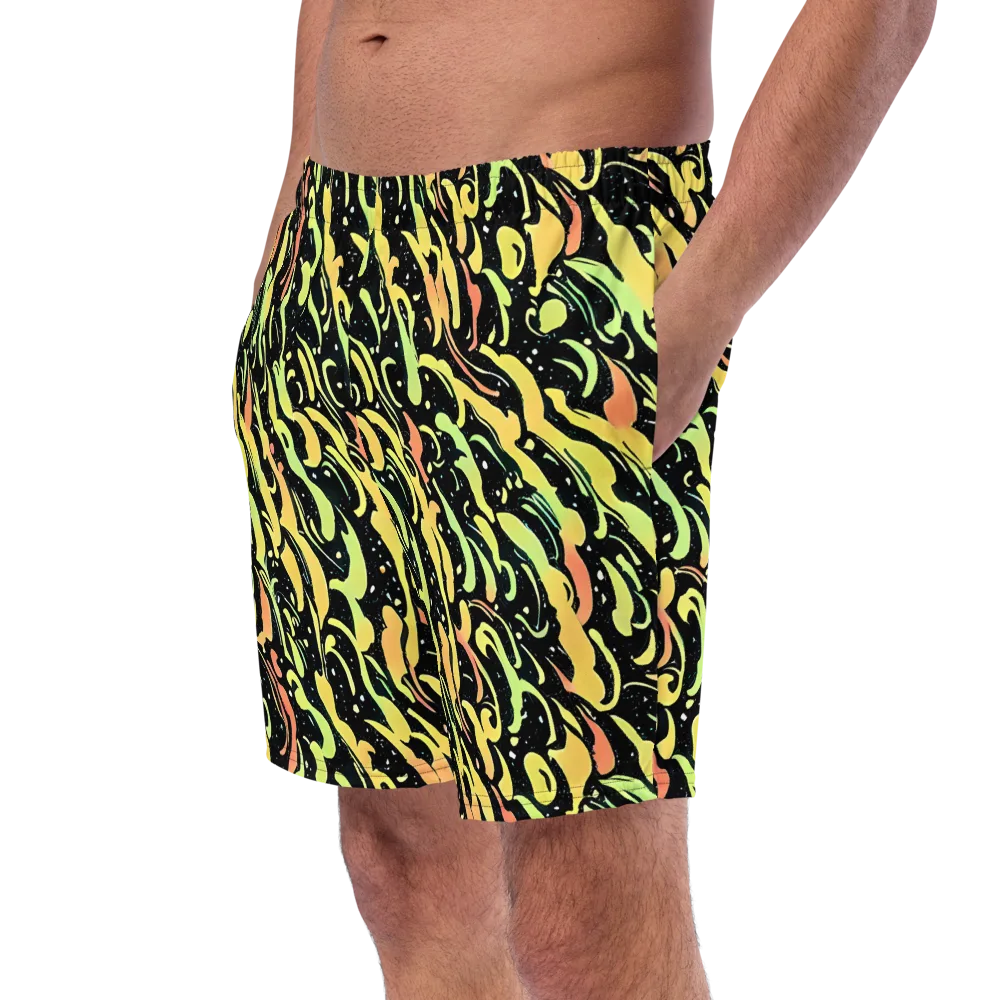 Blacklight Drift on Swim Trunks — Left Front
