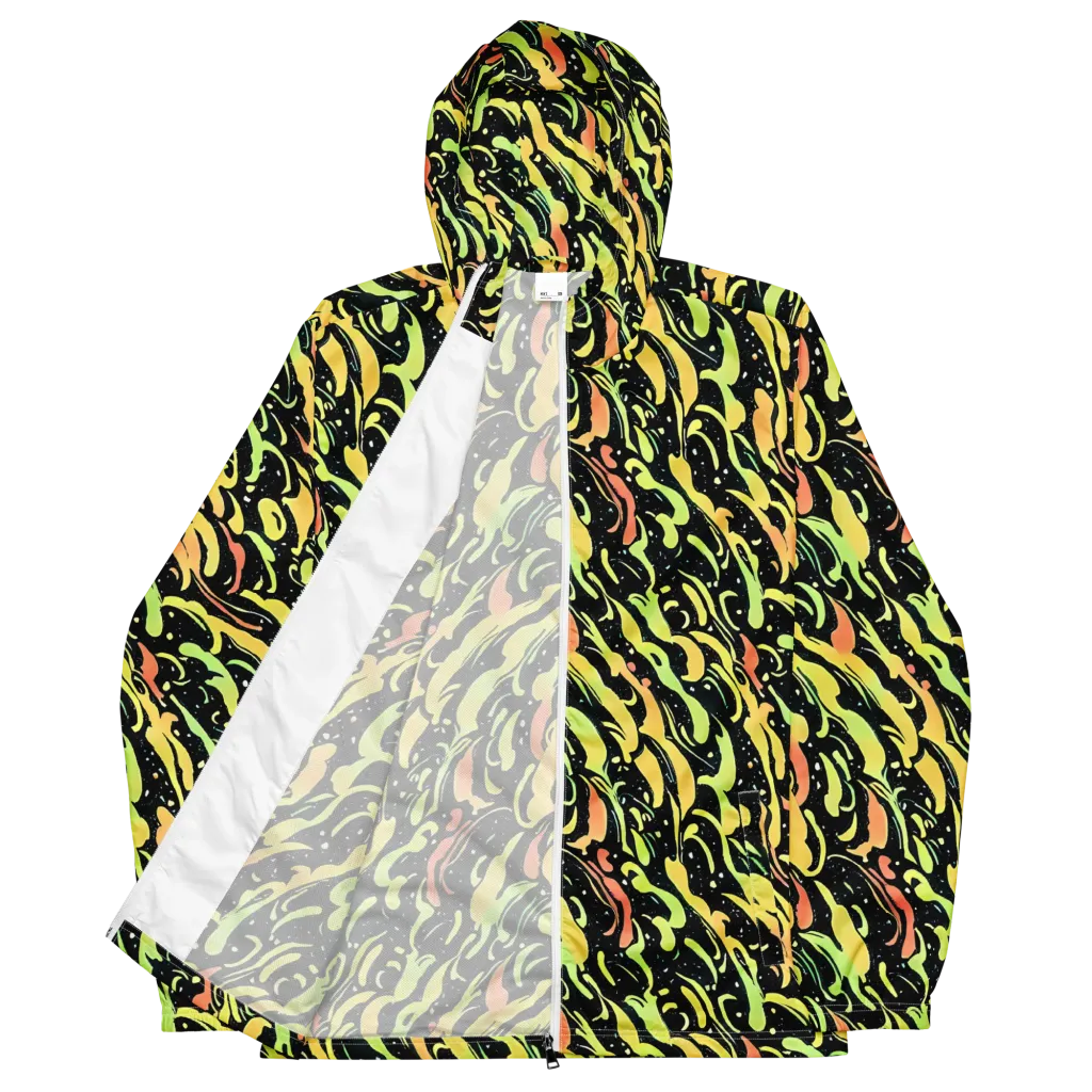 Blacklight Drift on Men's Windbreaker — Front