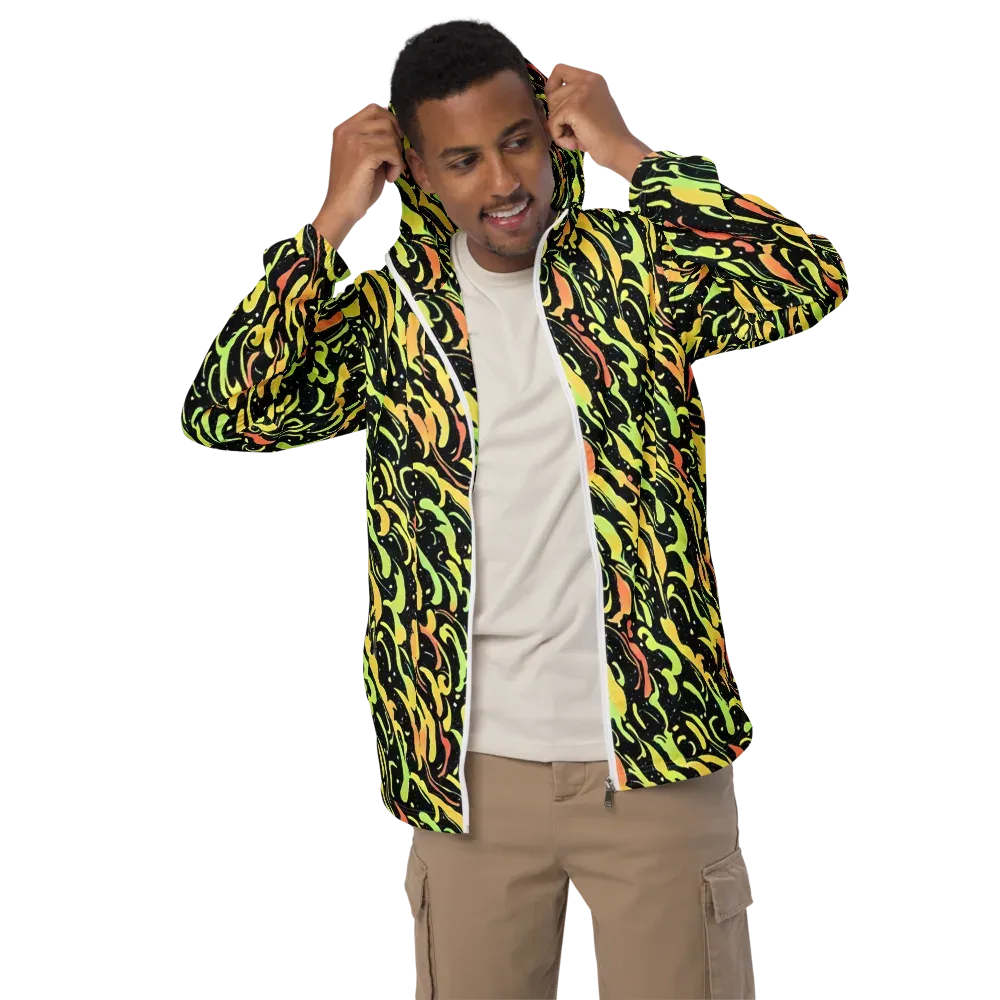 Blacklight Drift on Men's Windbreaker — Front