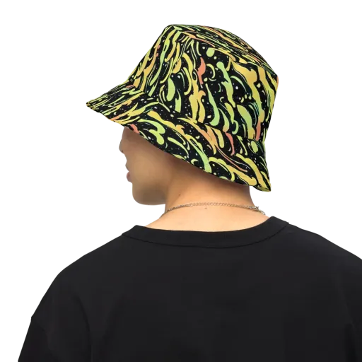 Blacklight Drift on a Reversible Bucket Hat