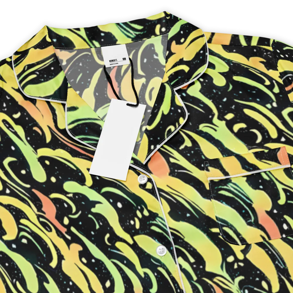 Blacklight Drift on Women's Short Sleeve Pajama Top — Product details