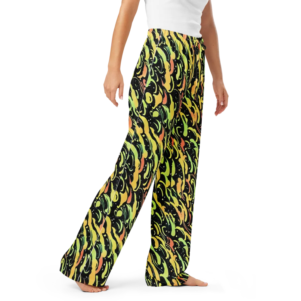 Blacklight Drift on Women's Pajama Pants — Right Front