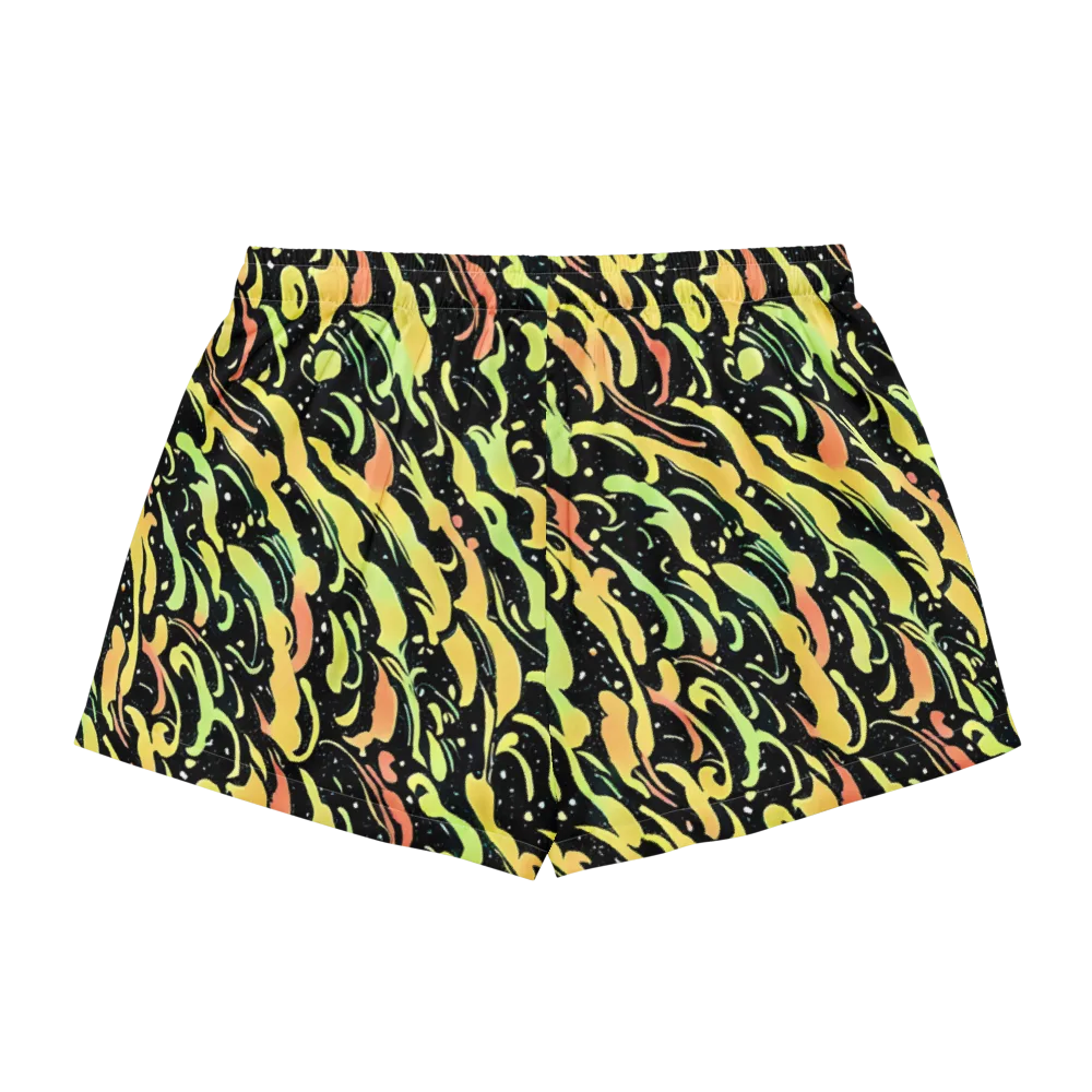 Blacklight Drift on Women's Pajama Shorts — Back