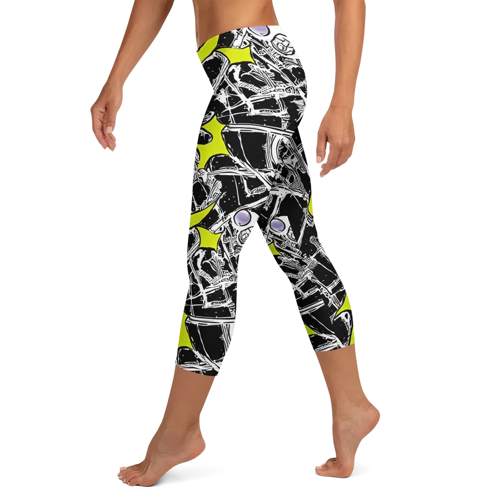 Acid X-ray on Capri Leggings — Left