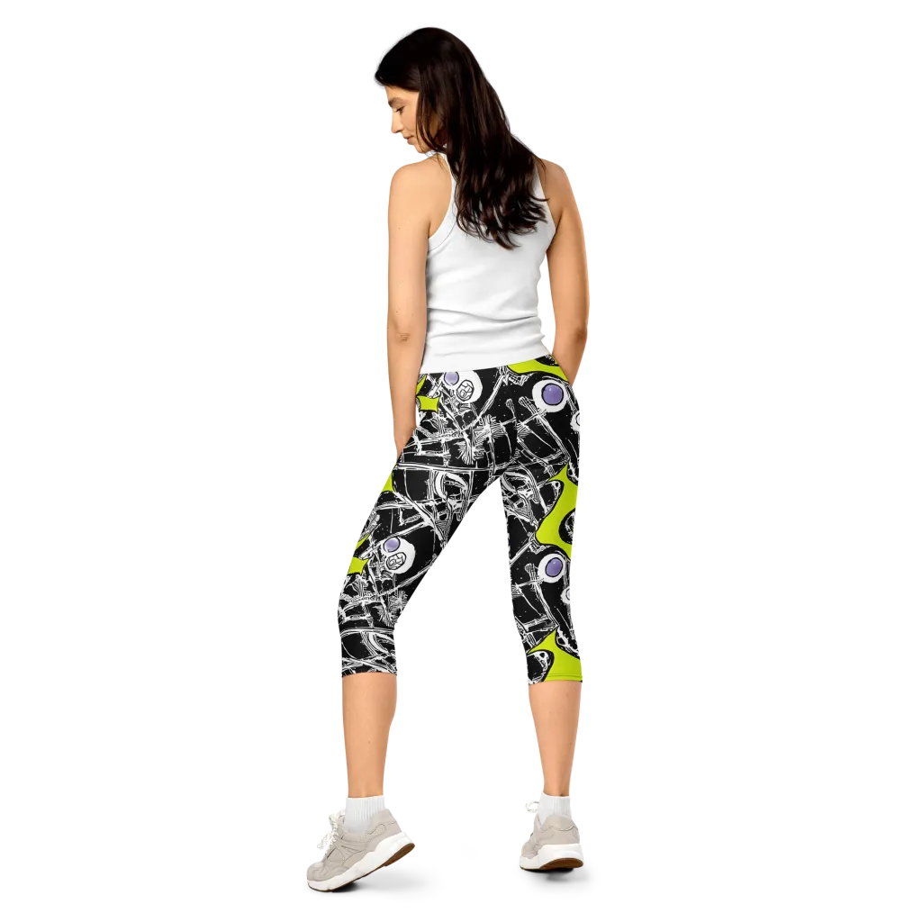 Acid X-ray on Capri Leggings — Back