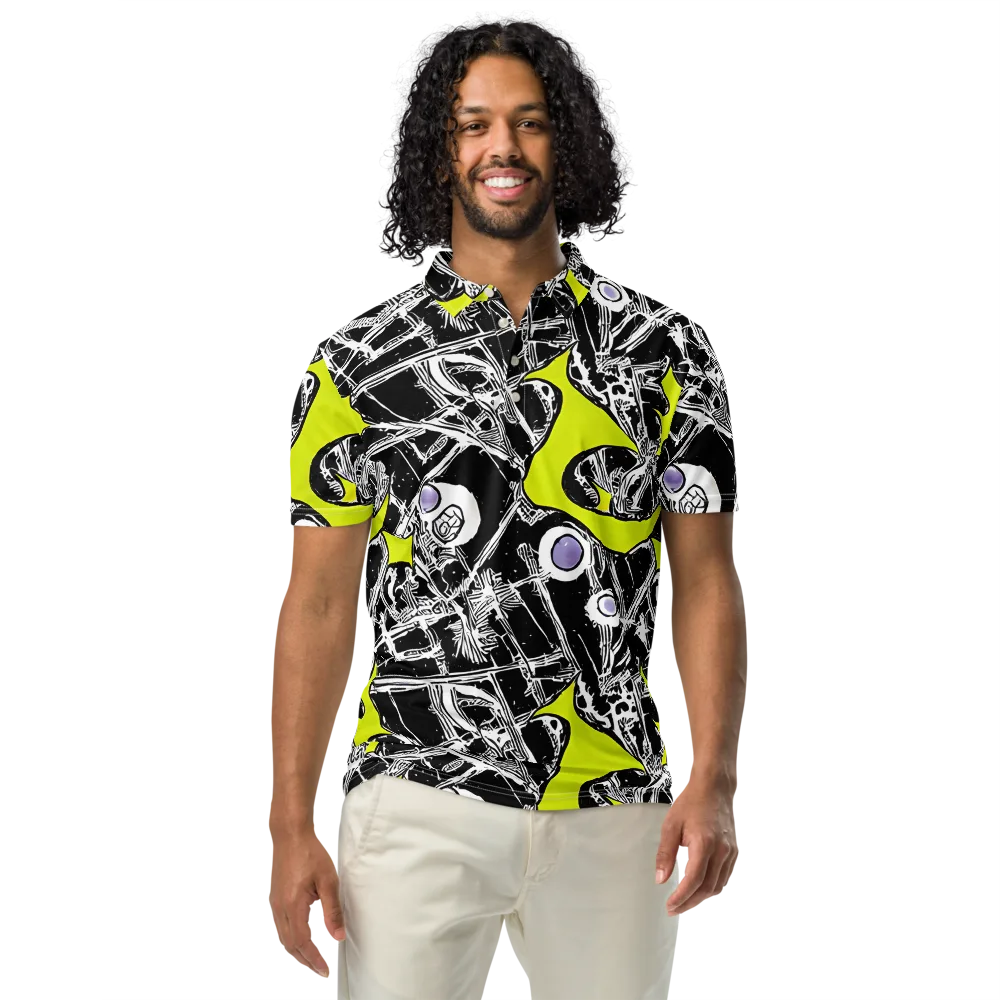 Acid X-ray on Men's Slim Fit Polo Shirt — Front
