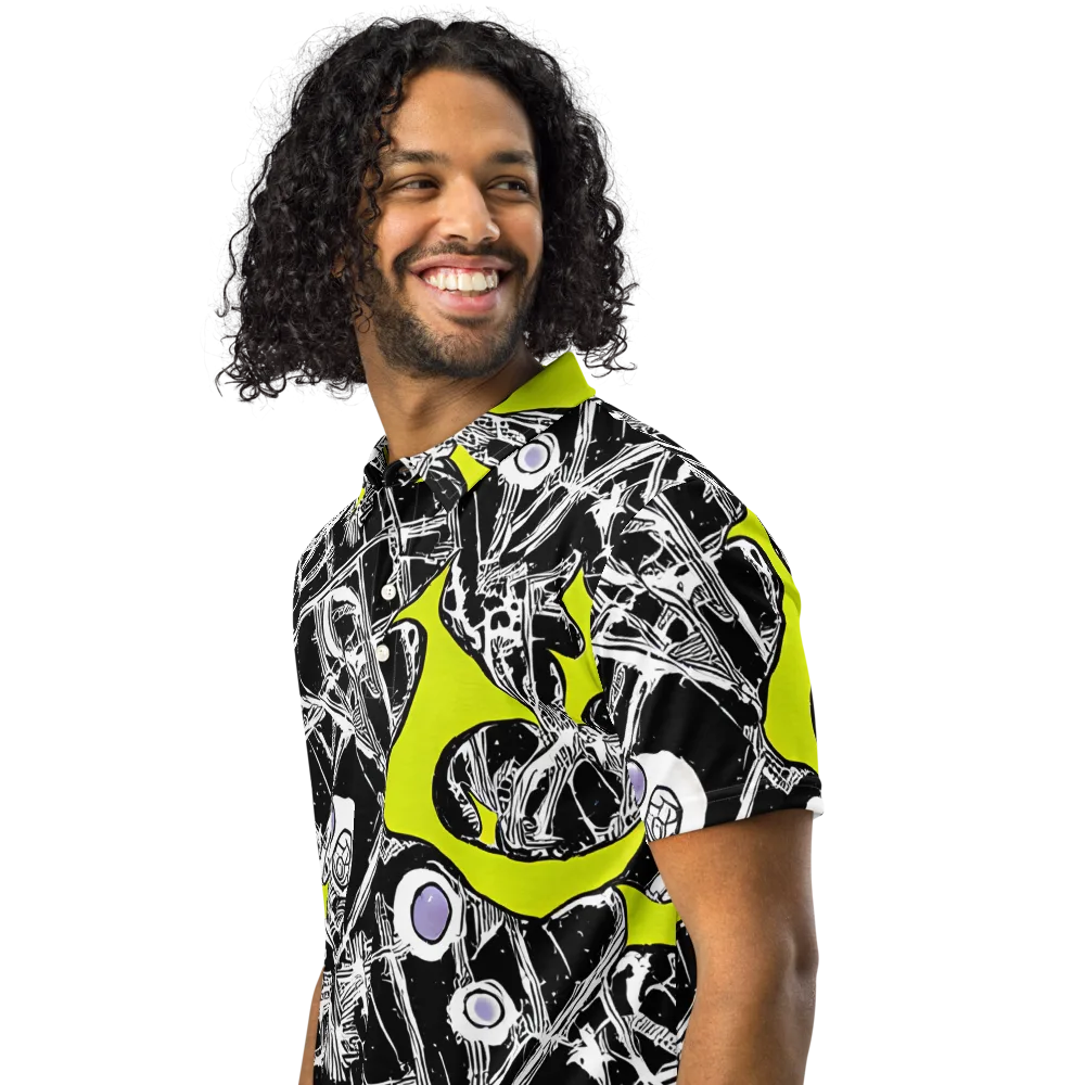 Acid X-ray on Men's Slim Fit Polo Shirt — Left Front