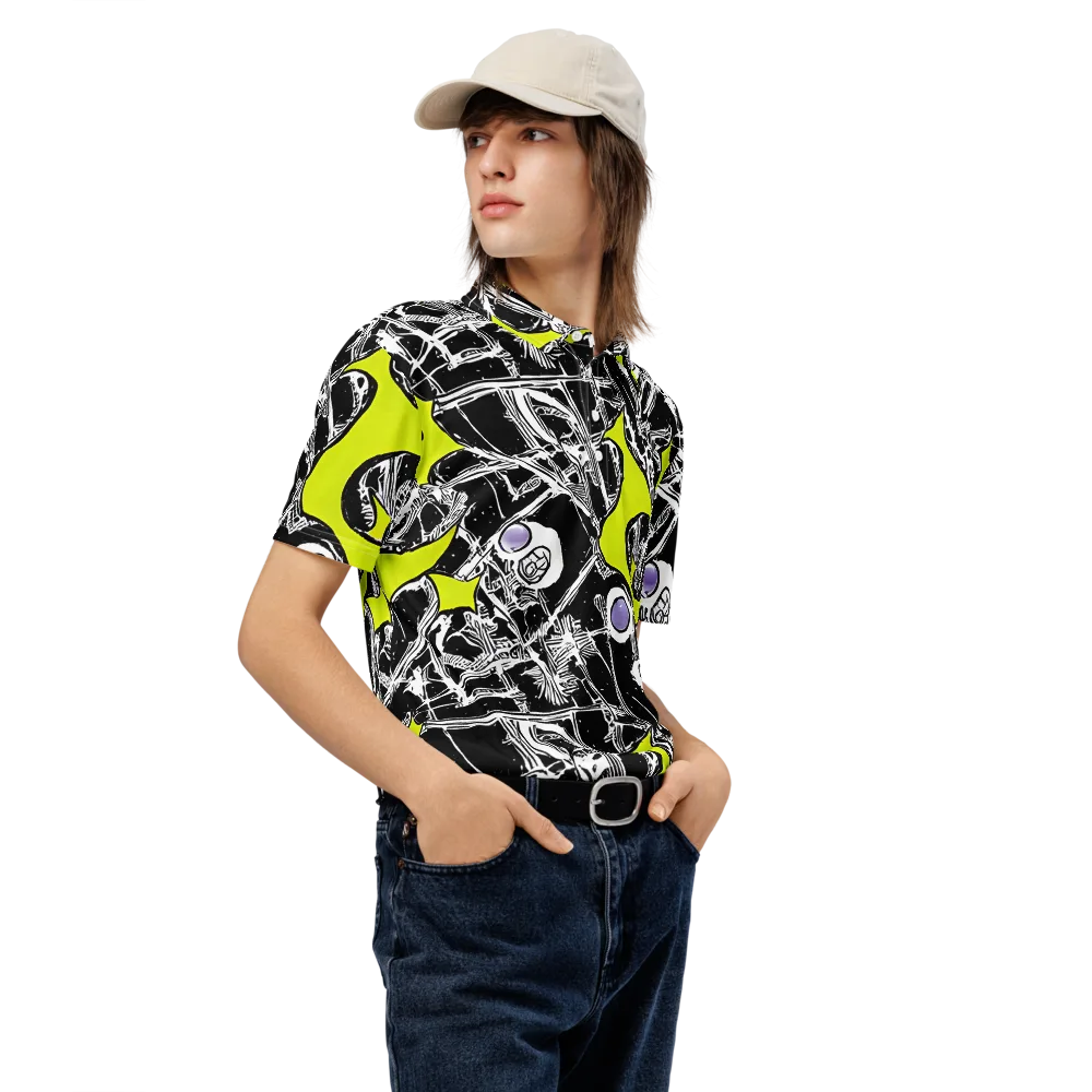 Acid X-ray on Men's Slim Fit Polo Shirt — Right Front