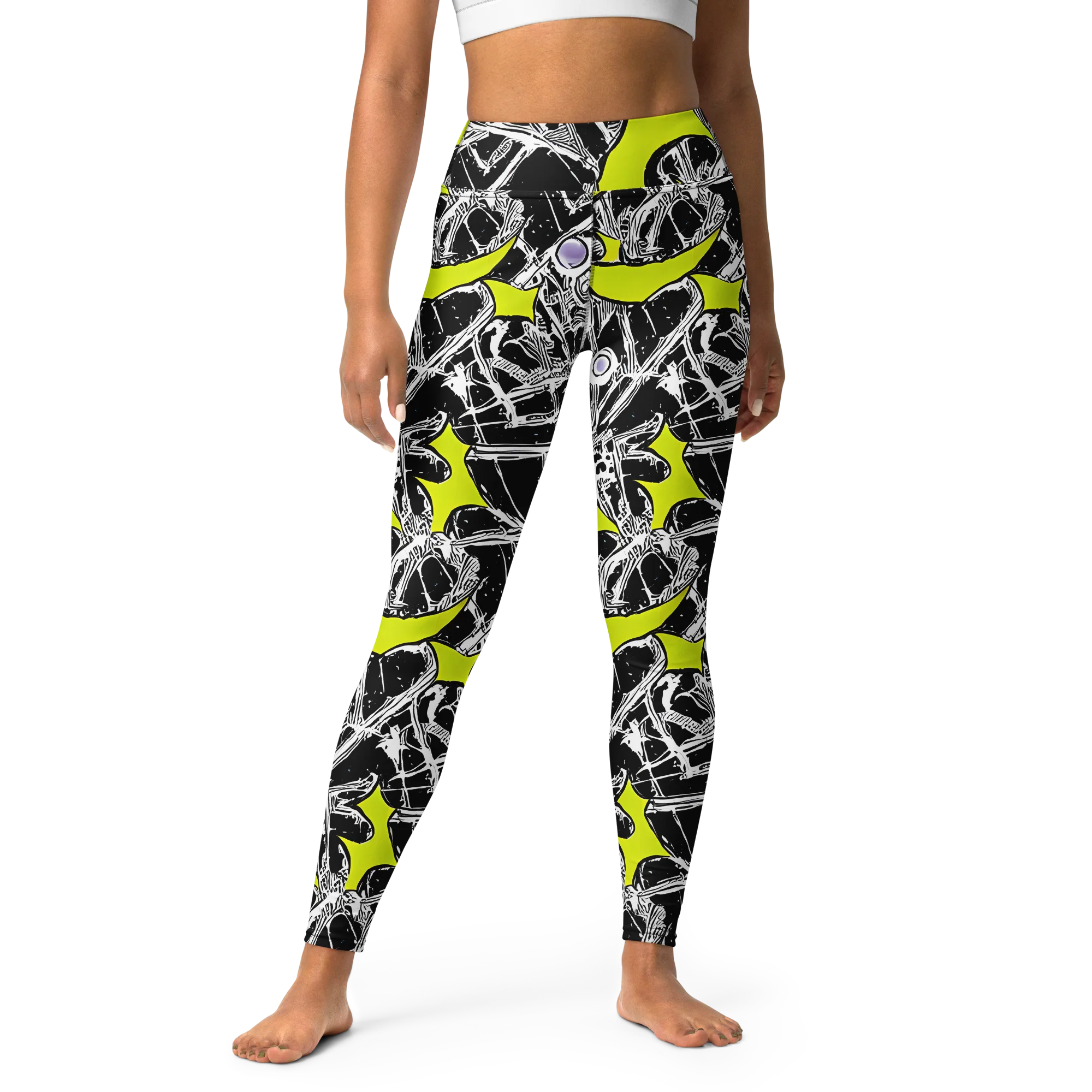 Acid X-ray on Yoga Leggings — Front