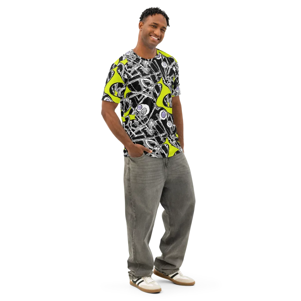 Acid X-ray on Men's Cotton Crew Neck T-Shirt — Right Front