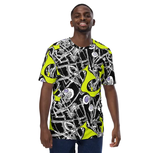 Acid X-ray on a Men's Crew Neck T-Shirt