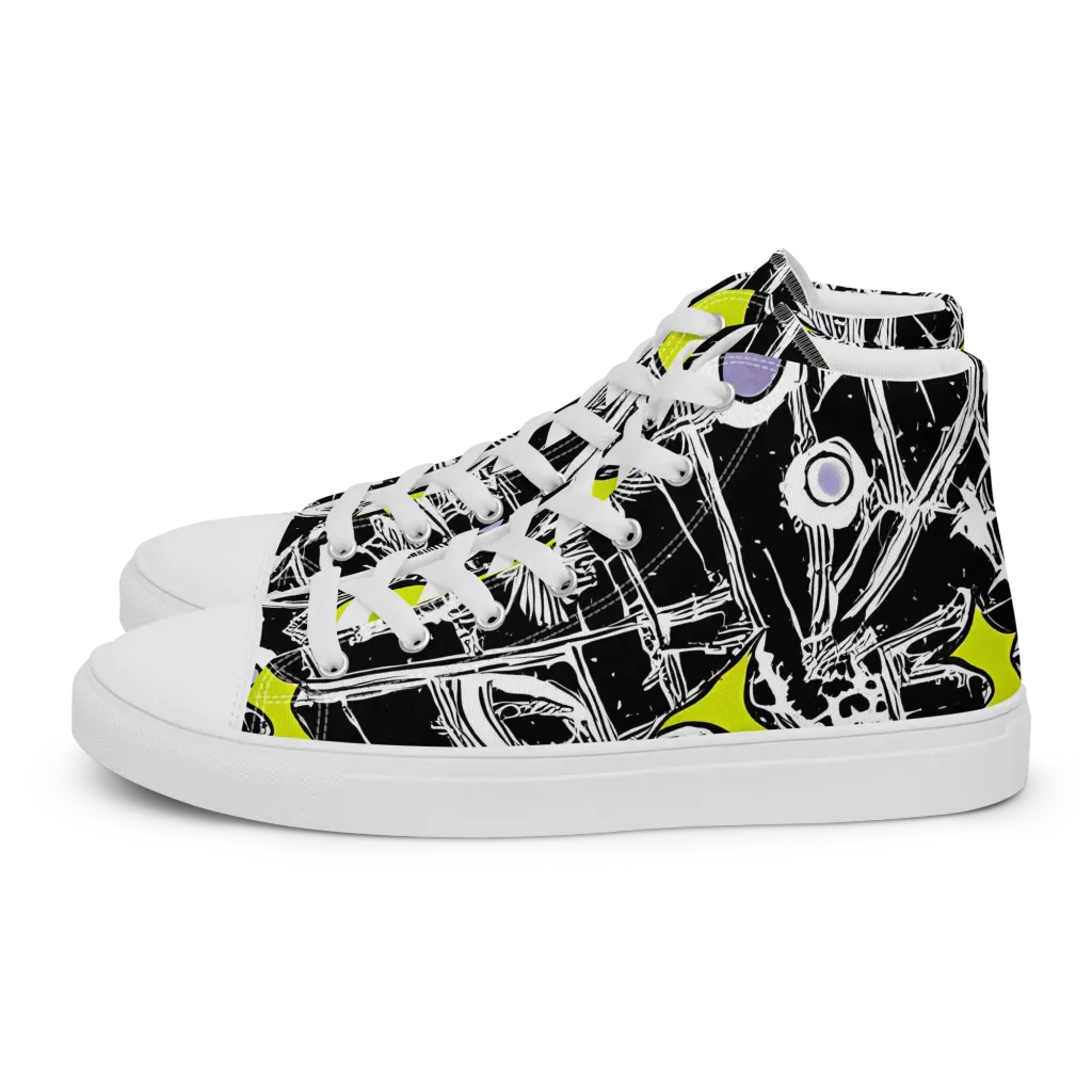 Acid X-ray on Women's High Top Canvas Shoes — Left