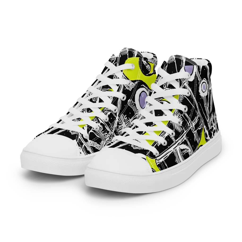 Acid X-ray on Women's High Top Canvas Shoes — Left Front