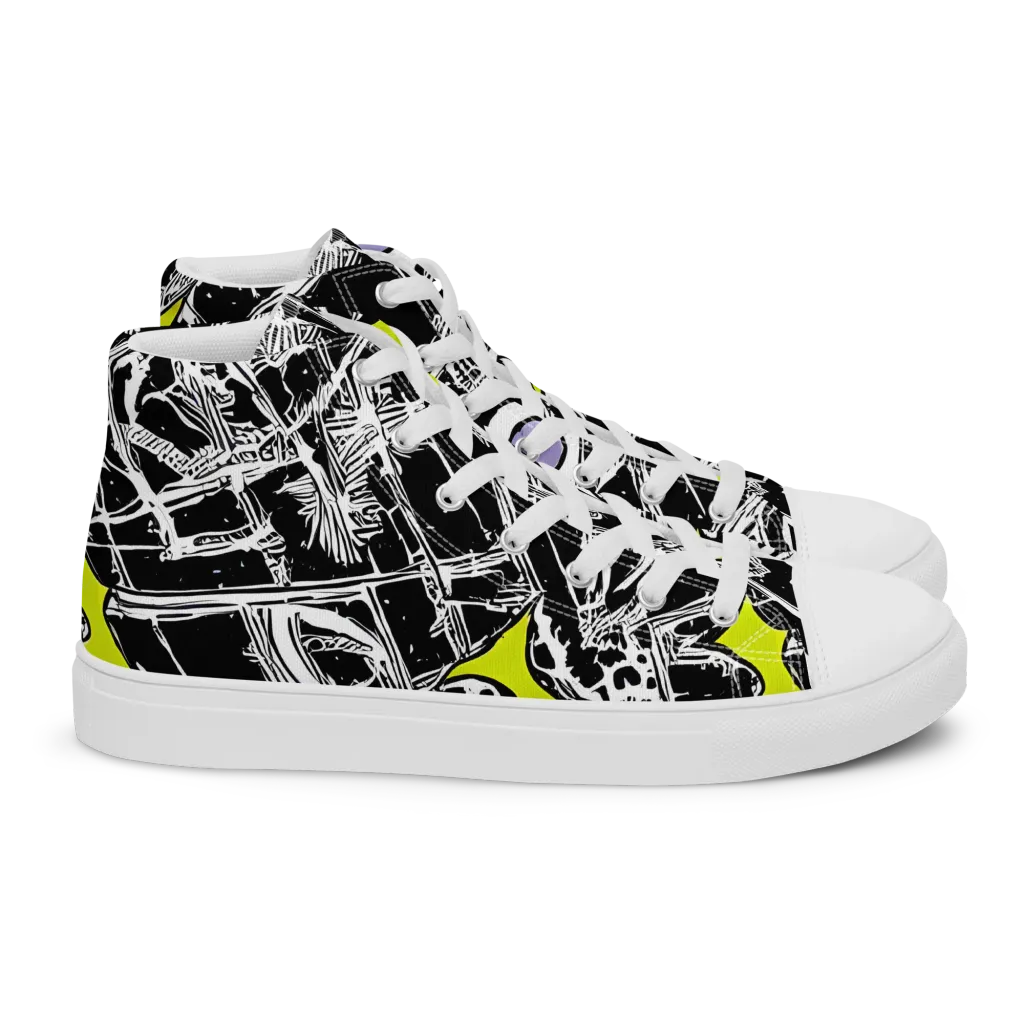 Acid X-ray on Women's High Top Canvas Shoes — Right