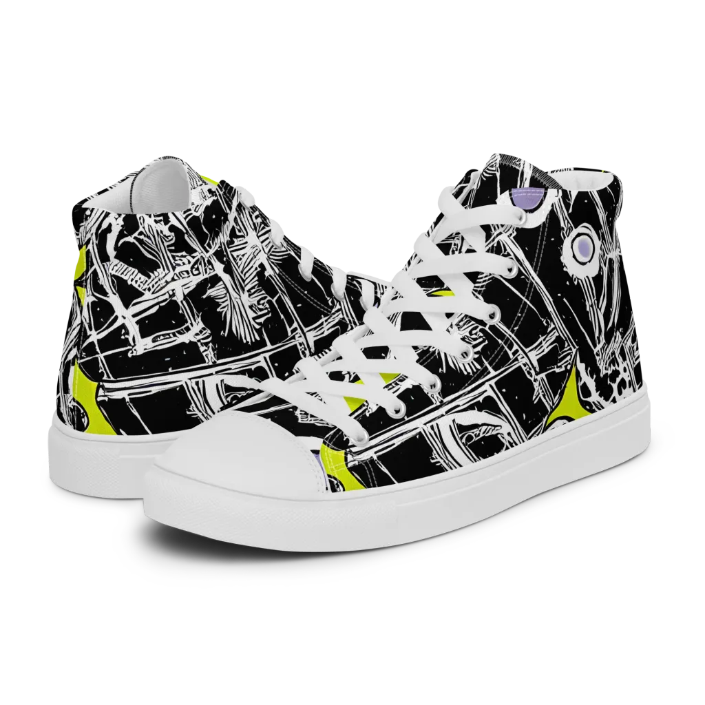 Acid X-ray on Women's High Top Canvas Shoes — Left