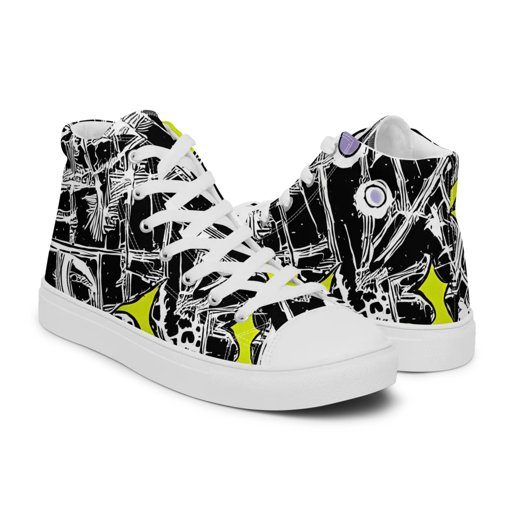 Acid X-ray on Women's High Top Canvas Shoes — Right