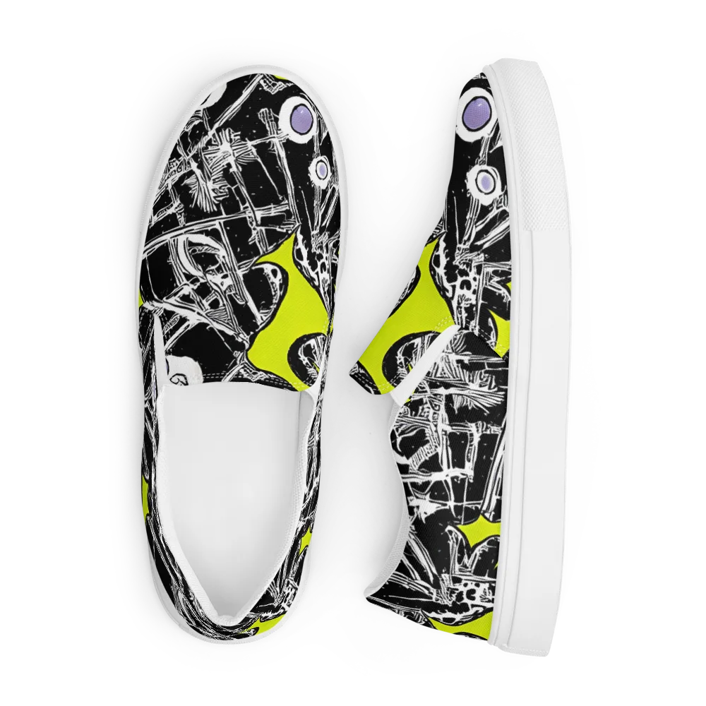 Acid X-ray on Men's Slip-On Canvas Shoes — Front