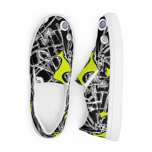 Acid X-ray on a Men's Slip-On Canvas Shoes