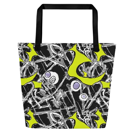 Acid X-ray on a Large Tote Bag W/ Pocket