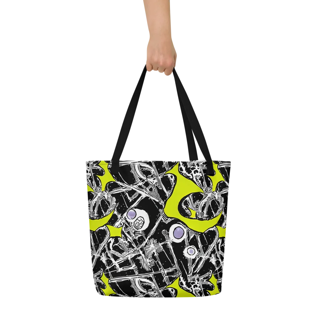 Acid X-ray on Large Tote Bag W/ Pocket — Front