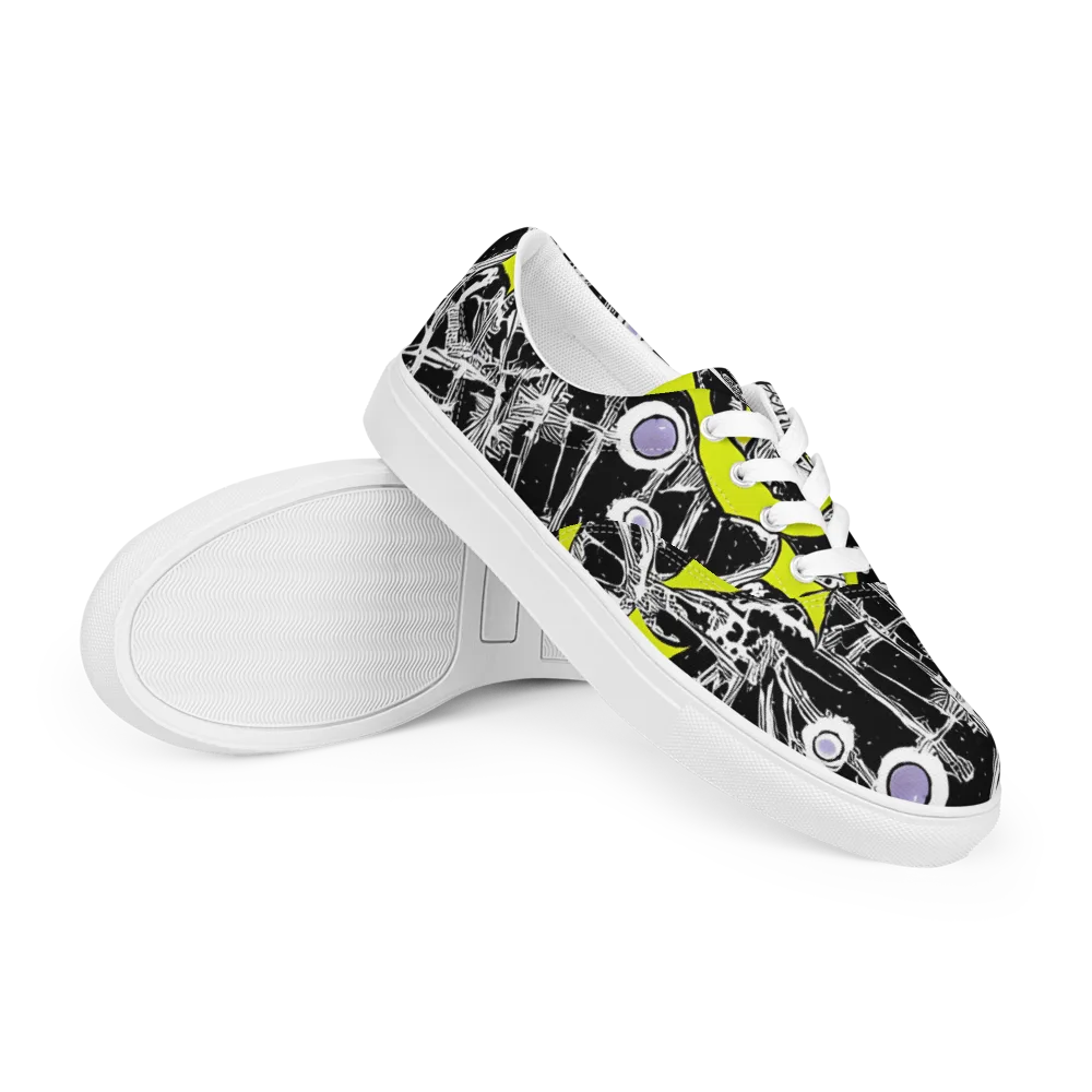 Acid X-ray on Men's Lace-Up Canvas Shoes — Right Front