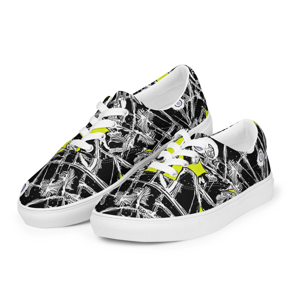 Acid X-ray on Men's Lace-Up Canvas Shoes — Left Front