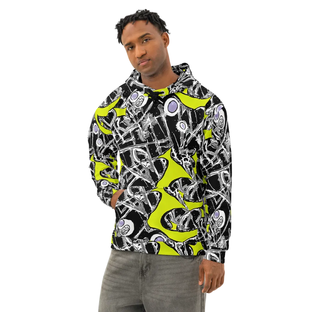 Acid X-ray on Cotton Hoodie — Left Front