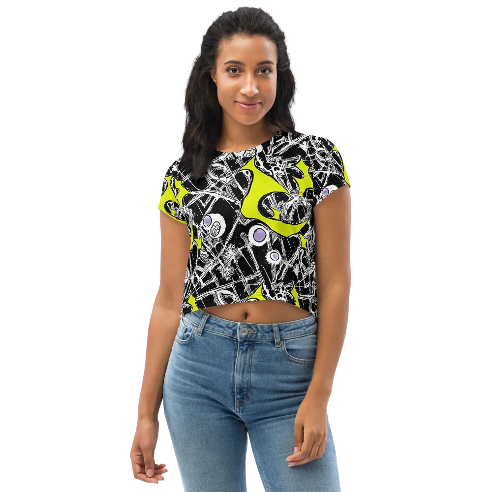 Acid X-ray on Crop Tee — Front
